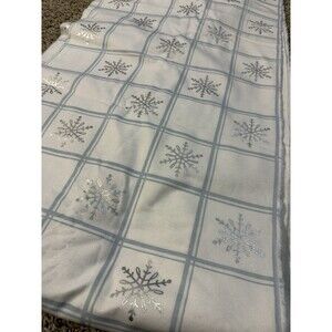 Joann Flannel Fabric Winter Cottagecore Snowflake Plaid 16Y Blue White